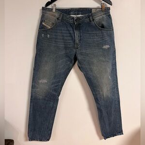 Diesel Krayver Distressed Blue Jeans